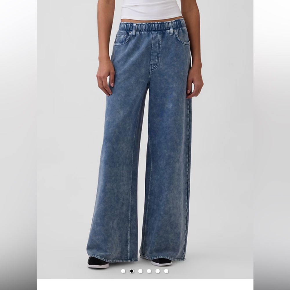 Gap sweatpants fabric jeans wide leg size S new w/tag